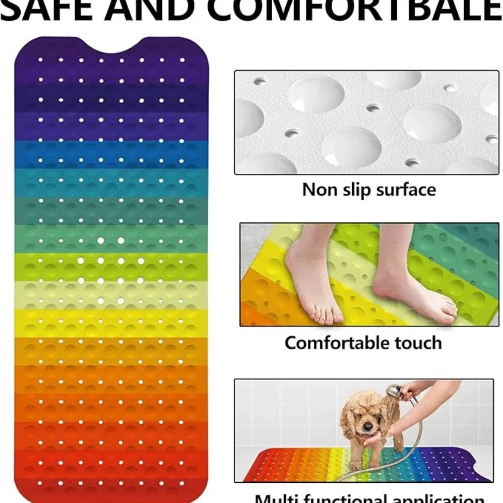 Rainbow Bathtub Mat, 40 X 16 Inch Tub